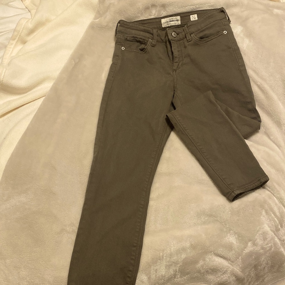 Army green jeans